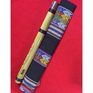 Professional Rosewood Quena with Red Mouthpiece – Tuned G & New